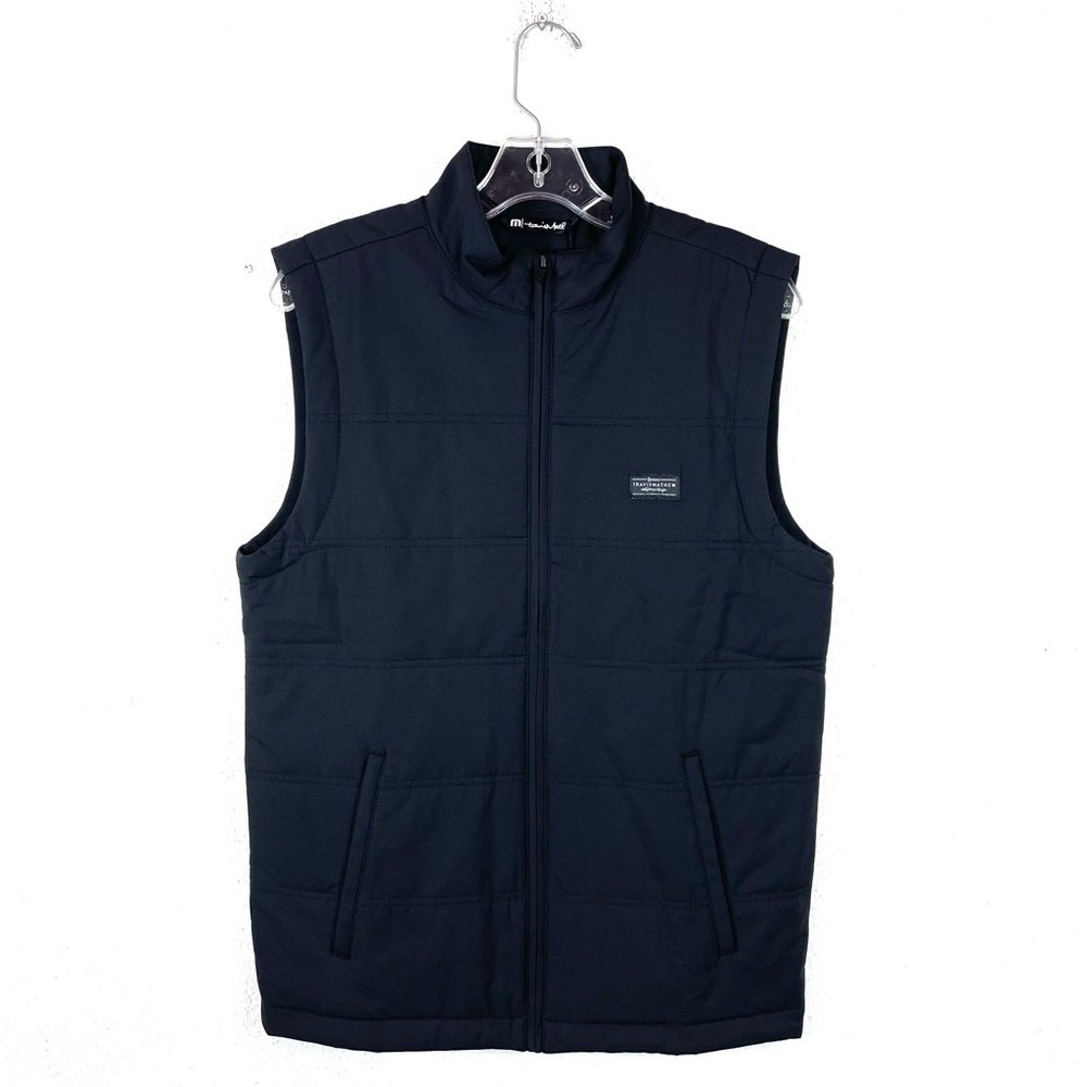 Travis Mathew Interlude Quilted Insulated Puffer Gilet Vest in Black Size Small